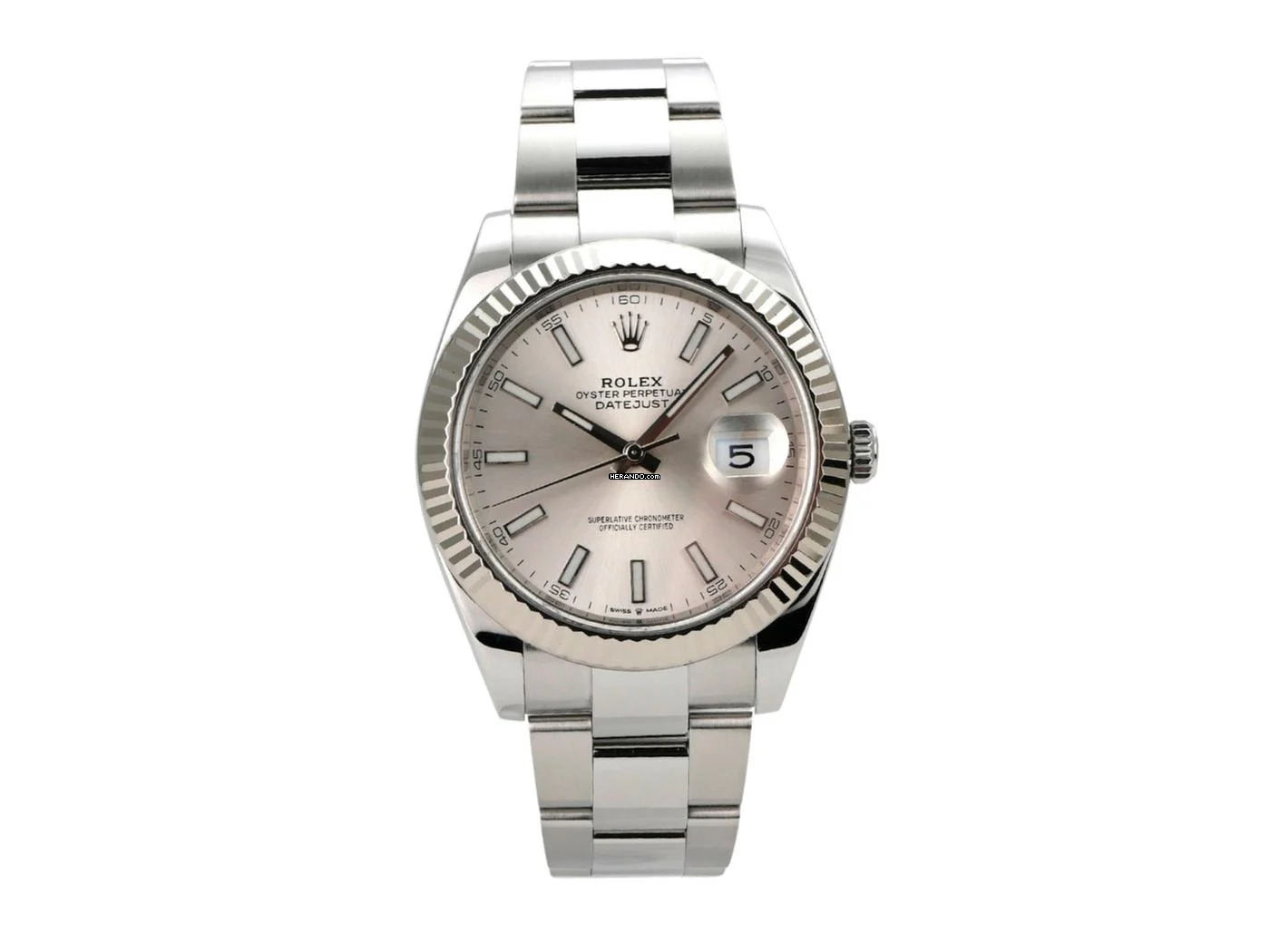 Rolex Datejust 41 Edelstahl Weißgold 126334 Silber