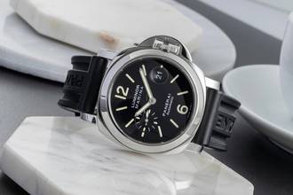 Thumbnail von Panerai Luminor Marina Automatic Datum Edelstahl Herrenuhr Ref. PAM00104 B&P