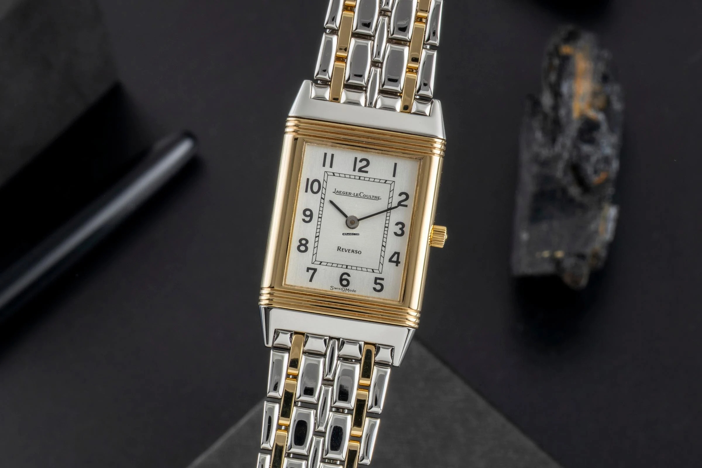 Jaeger-LeCoultre Reverso Lady Stahl / Gold Quarz Damenuhr Ref. 140.252.5
