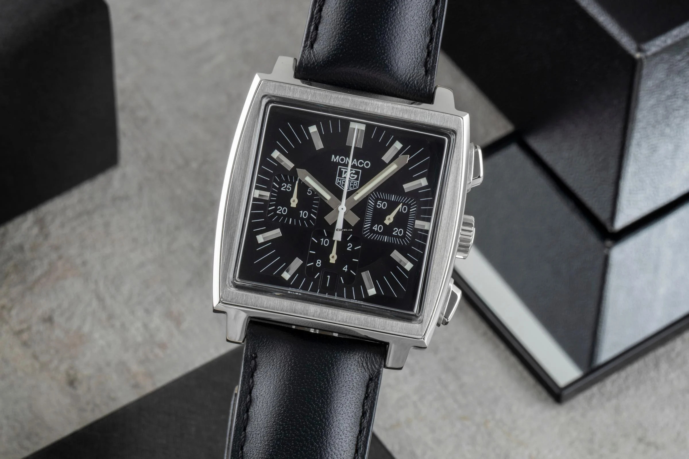 TAG Heuer Monaco Chronograph Stahl Automatik Herrenuhr CW2111-0 Klassiker