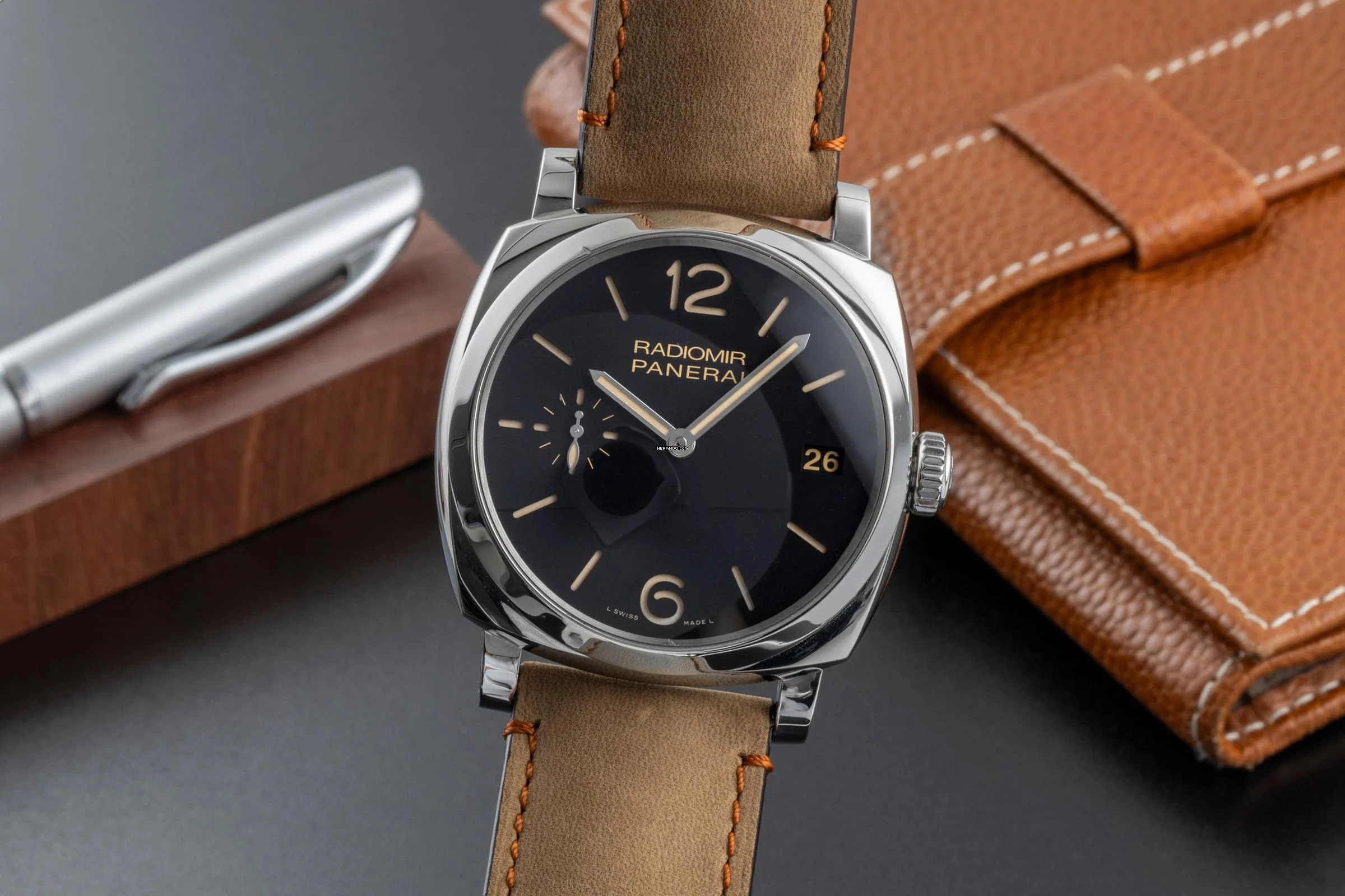 Panerai Radiomir 1940 3 Days Stahl Handaufzug Herrenuhr PAM00514 B&P 2016