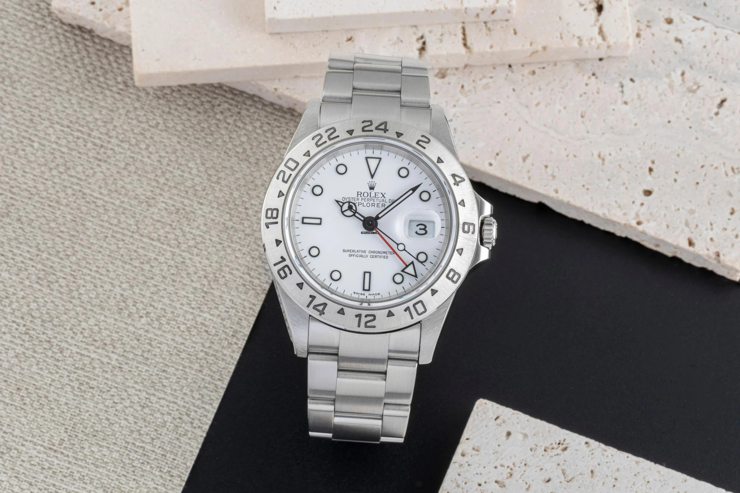 Rolex Explorer II Edelstahl Automatik Herren Ref. 16570 Z-Serie B&P 2007 LC 100