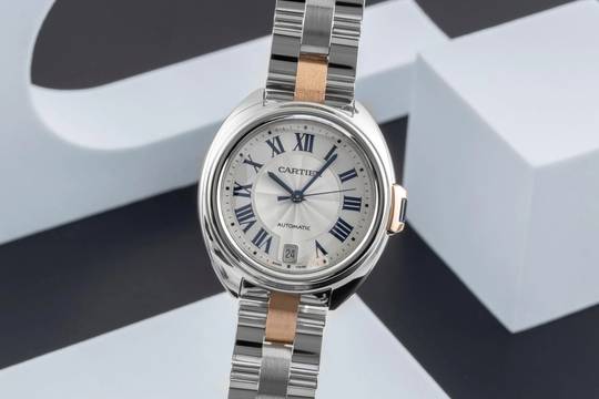  Cartier Clé de Cartier Stahl / Gold Automatik Damenuhr Ref. W2CL0003 B&P 2018 