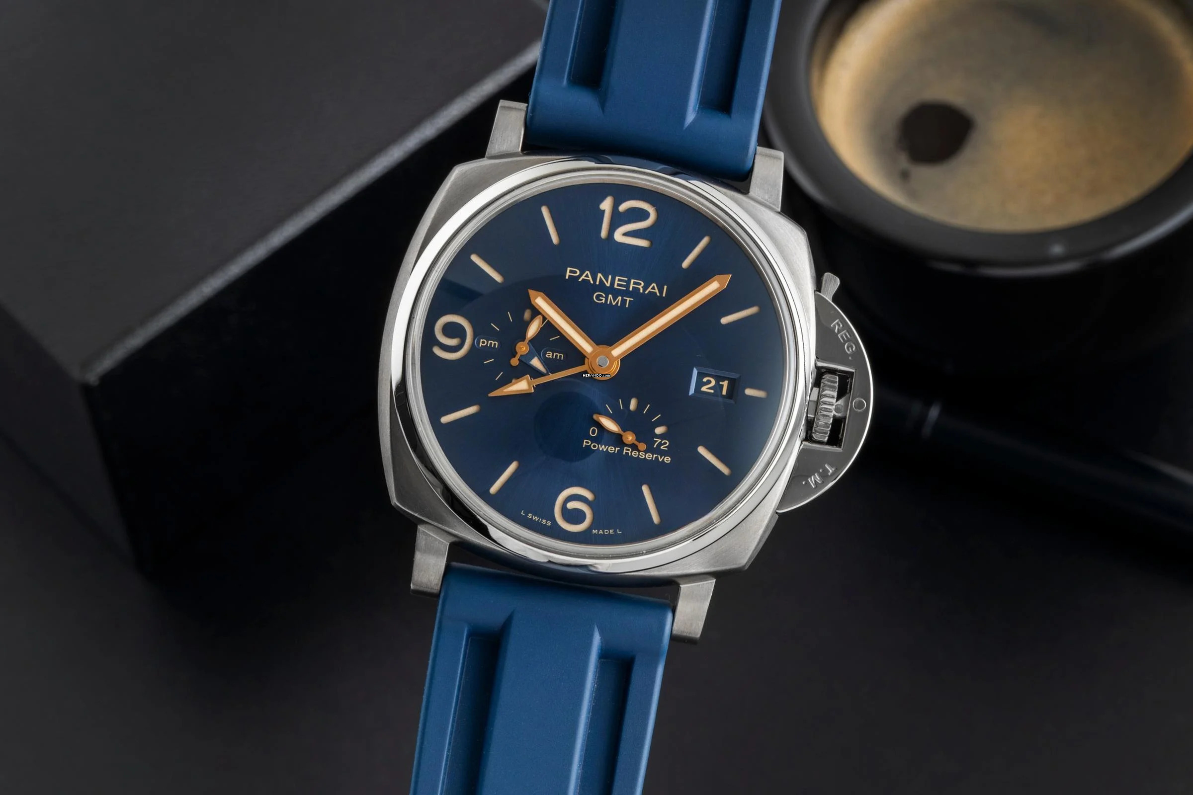 Panerai Luminor Due GMT Power Reserve Titan Automatik Ref. PAM00964 B&P 2019