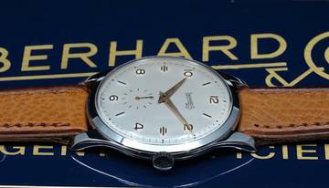 Thumbnail von Eberhard & Co. NOS 1950'S OVERSIZE STEEL 38MM CALATRAVA RARE VINTAGE