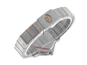 Thumbnail von Cartier Santos Octagon PM kleines Modell Ref.187903 1996 original Box sehr gut Vintage Santos Octagon PM kleines Modell