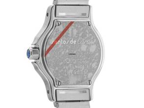 Thumbnail von Cartier Santos Octagon PM kleines Modell Ref.187903 1996 original Box sehr gut Vintage Santos Octagon PM kleines Modell