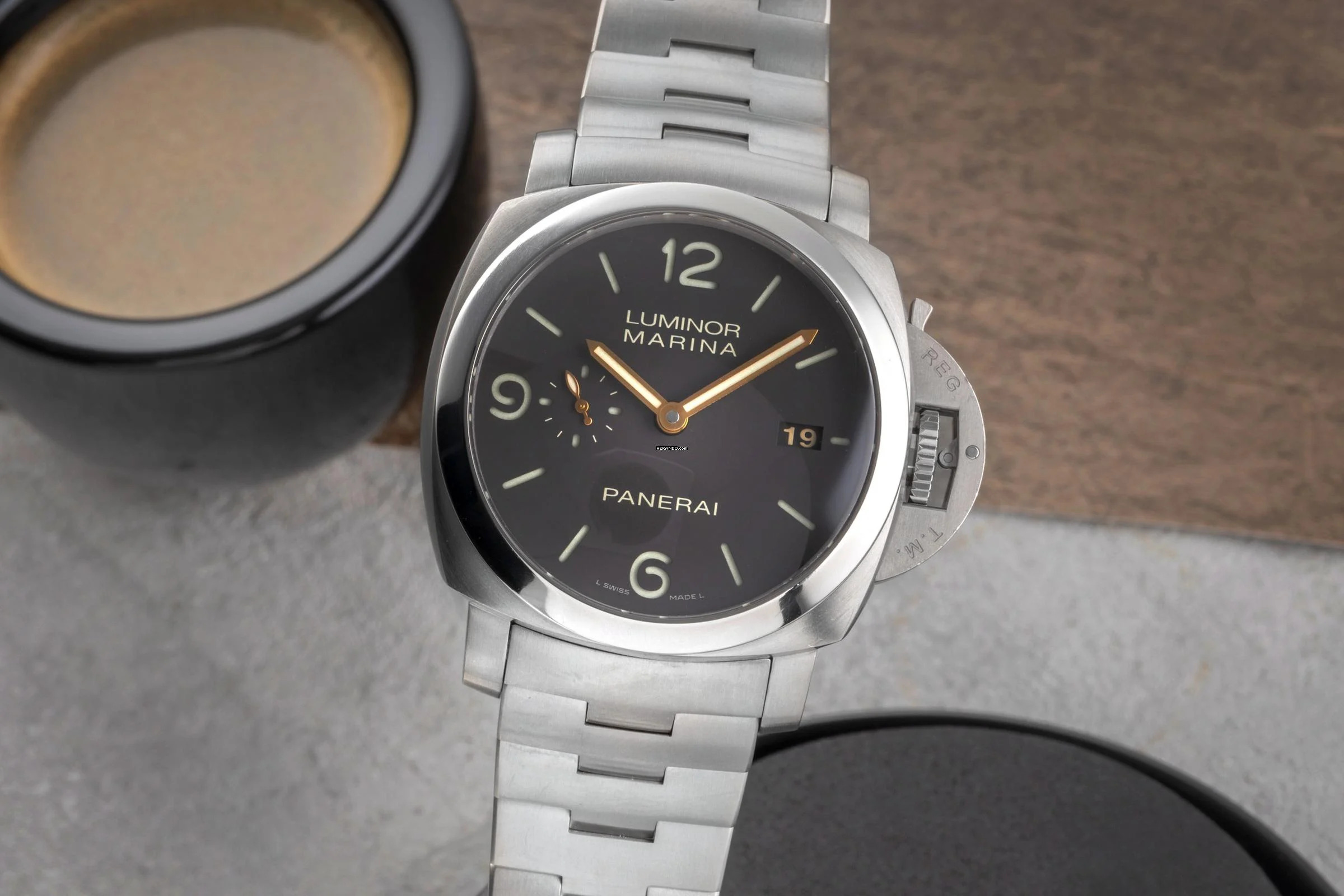 Panerai Luminor Marina 1950 3 Days Automatic Titan Automatik Herrenuhr Ref. PAM00352 Box