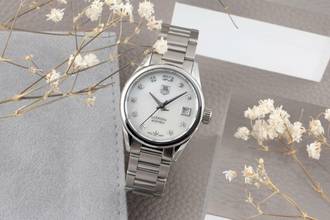 Thumbnail von TAG Heuer Carrera Lady Automatik Stahl MOP Diamanten Ref. WAR2414.BA0776 B&P 2018