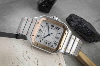 Thumbnail von Cartier Santos Stahl / Gold Automatik Herrenuhr Ref. W2SA0009 Box & Papiere