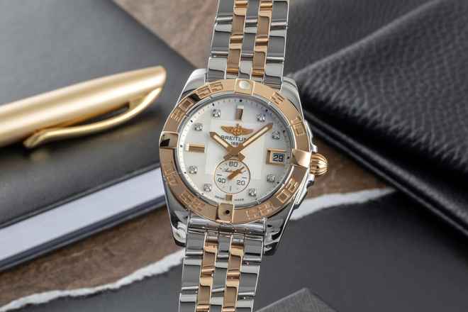  Breitling Galactic 36 Stahl / Rosegold MOP Diamanten Automatik Ref. C37330 
