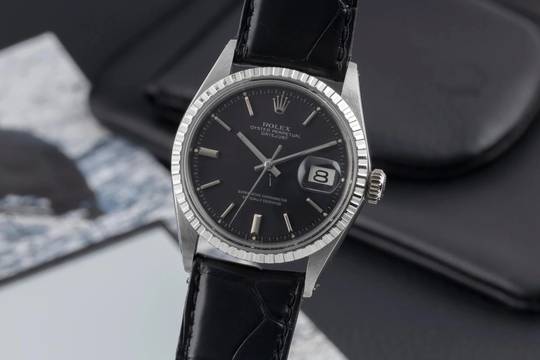  Rolex Datejust 36 Black Dial Oyster Edelstahl Automatik Ref. 1603 Klassiker 