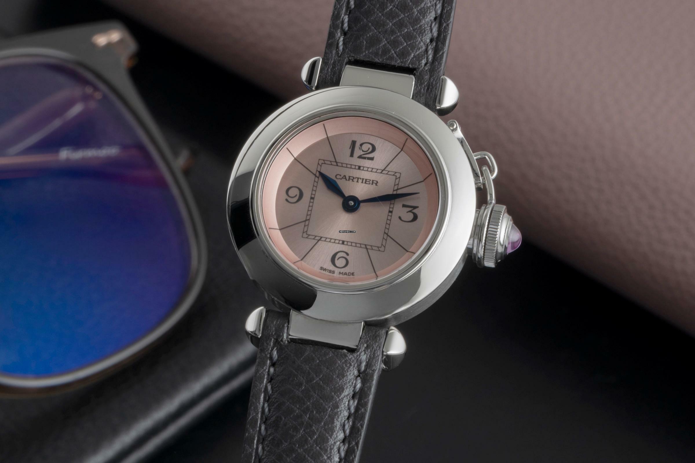 Cartier Pasha Lady Miss Pasha Edelstahl Quarz Ref. W3140026 Box & Papiere 2012