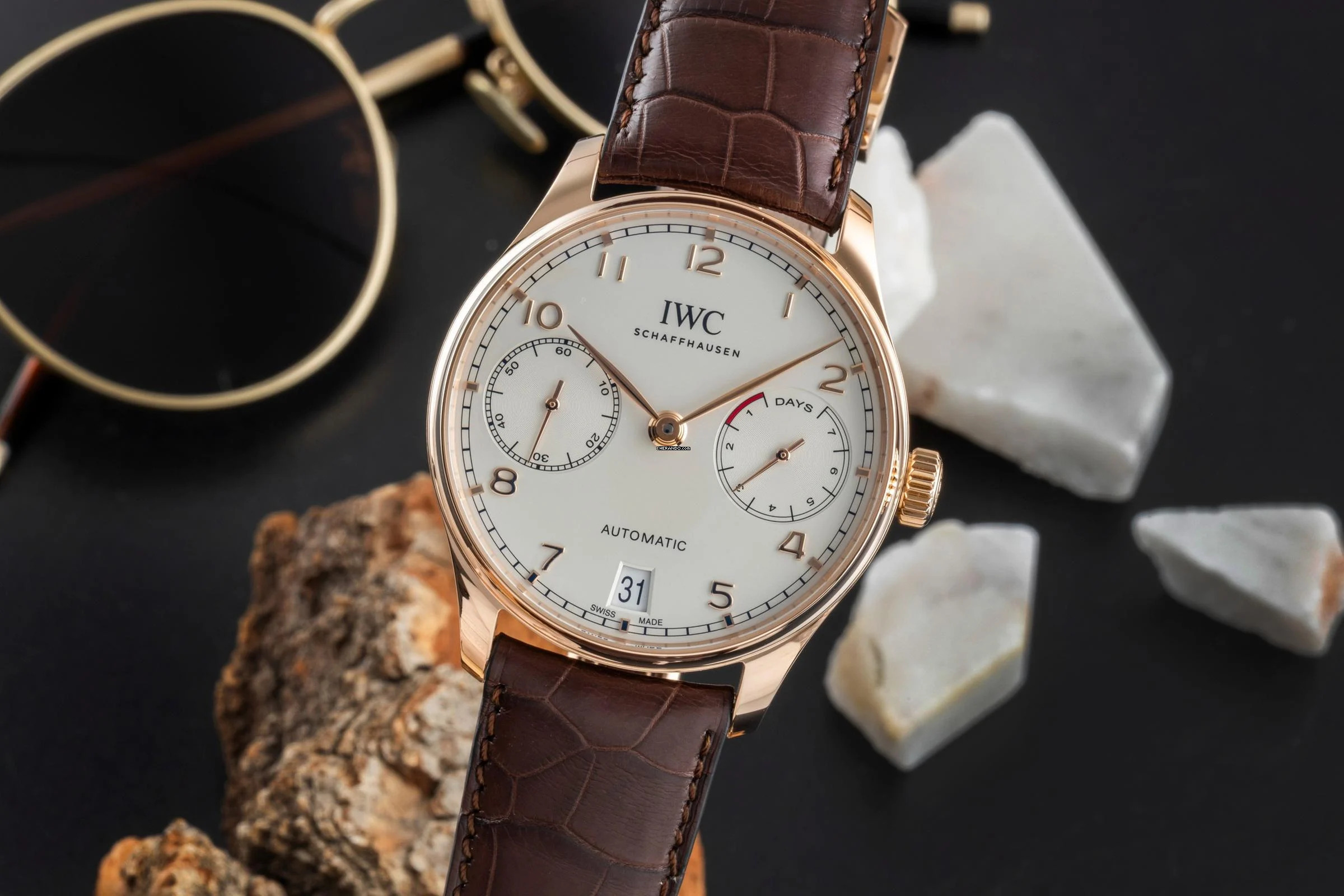 IWC Portugieser Automatik 7 Days 18k Rotgold Automatik Ref. IW500701 Papiere