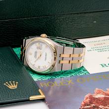 Thumbnail von Rolex Datejust 36 Oysterquartz Steel Gold – 17013 – like NEW – 04/1997 Full Set