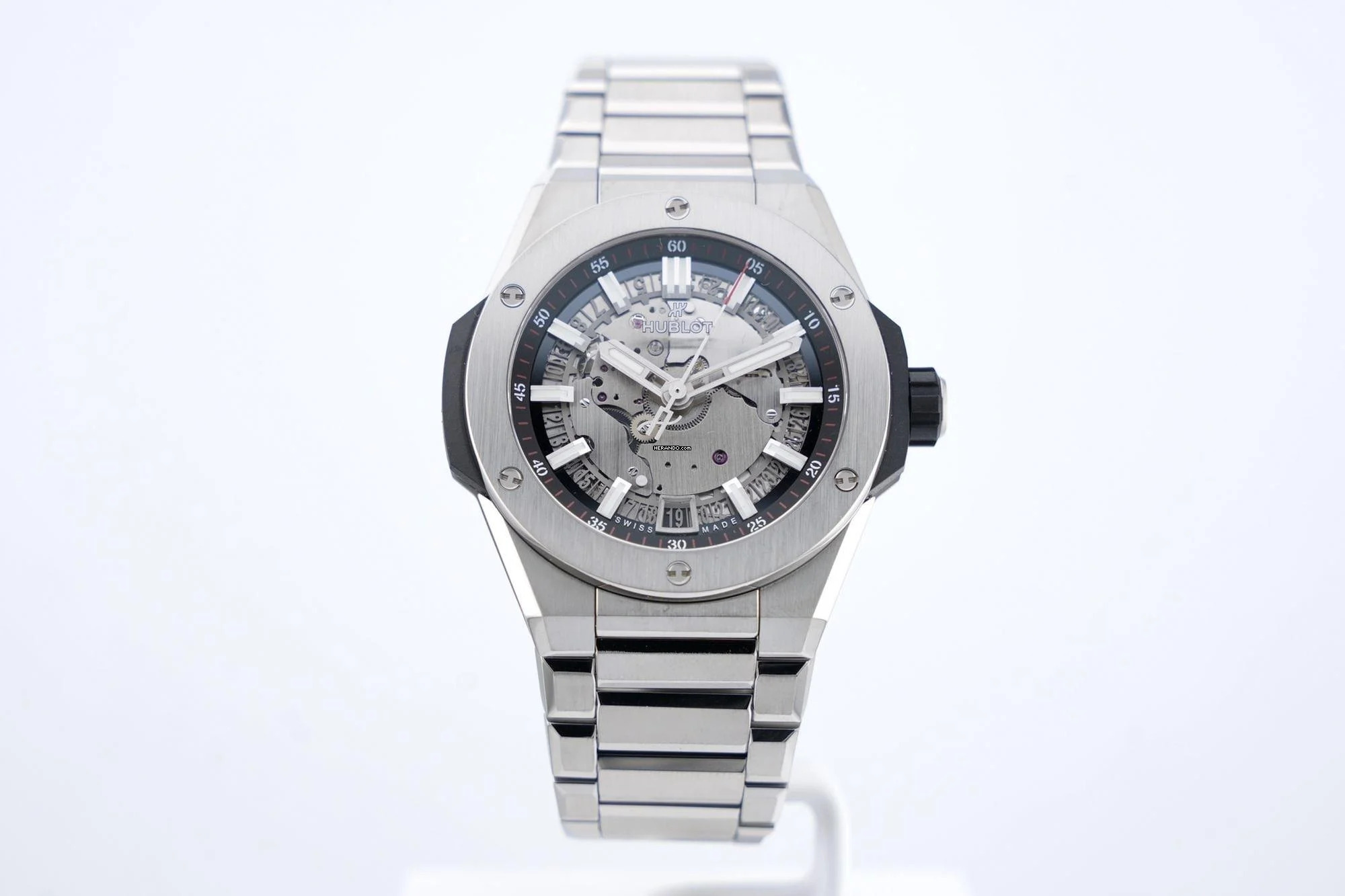 Hublot Big Bang Integrated Time Only 40MM Full Titanium Skeleton Dial - 24 Months Warranty - 456.NX.0170.NX