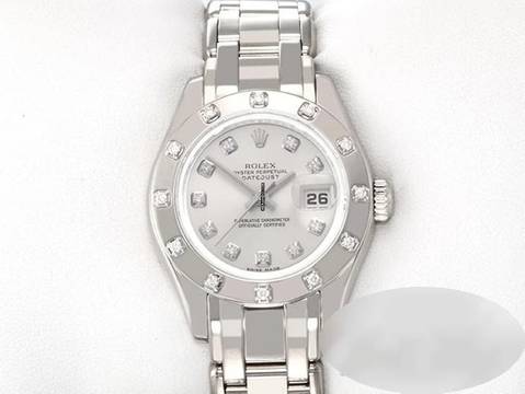  Rolex Lady-Datejust Pearlmaster 29 80319 Weissgold 750 2009 Diamanten Automatik Lady 18kt White Gold Chronometer Oyster 