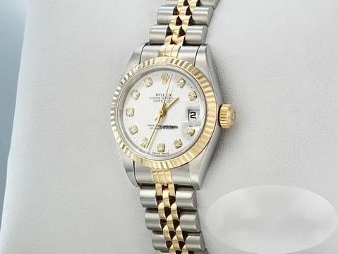  Rolex Lady-Datejust Edelstahl Gelbgold 750 Diamanten Automatik Gold 