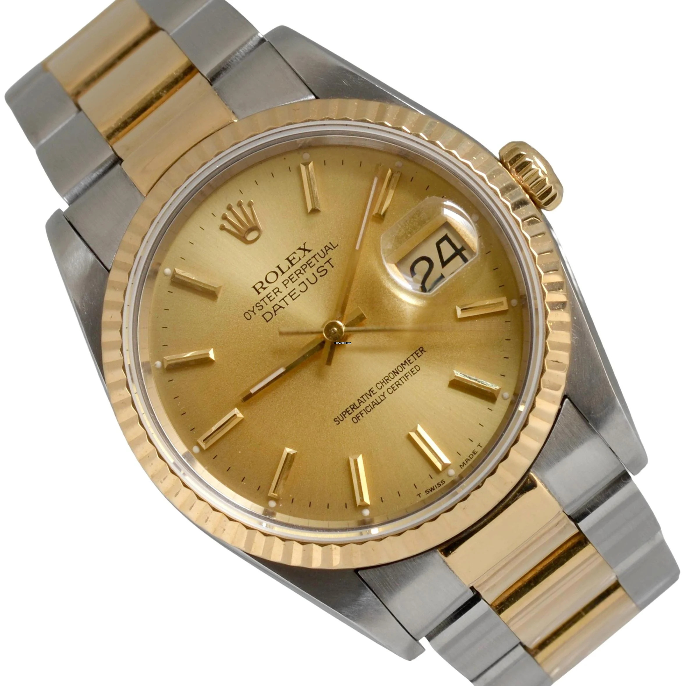 Rolex Datejust 36 16233 champagne dial 1988 Full Set