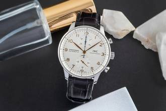 Thumbnail von IWC Portugieser Chronograph Stahl Automatik Herrenuhr Ref. IW371445 B&P 2020