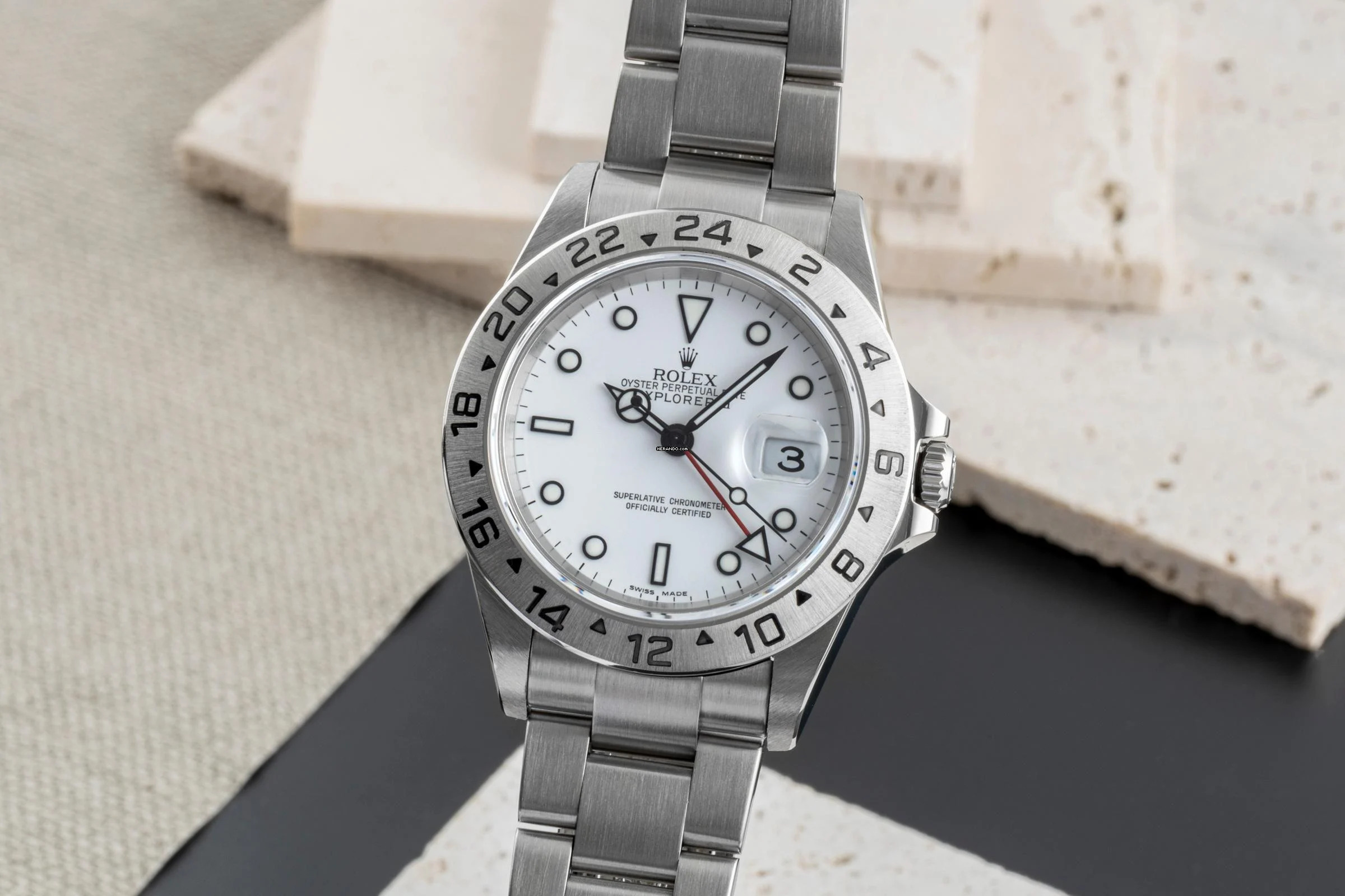 Rolex Explorer II Edelstahl Automatik Herren Ref. 16570 Z-Serie B&P 2007 LC 100