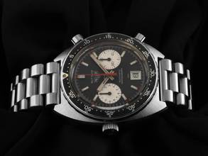 Thumbnail von Heuer Autavia Chronograph Ref.1163 1978 Full Set Original unpoliert Autavia Chronograph Ridged Markers