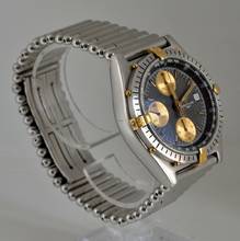 Thumbnail von Breitling Chronomat 81950 chronograph matte black dial steel Full Set Full Set