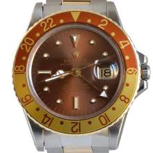 Thumbnail von Rolex GMT-Master 1675 Brown Rootbeer Tiger Eye Nipple dial 1971 Full Set