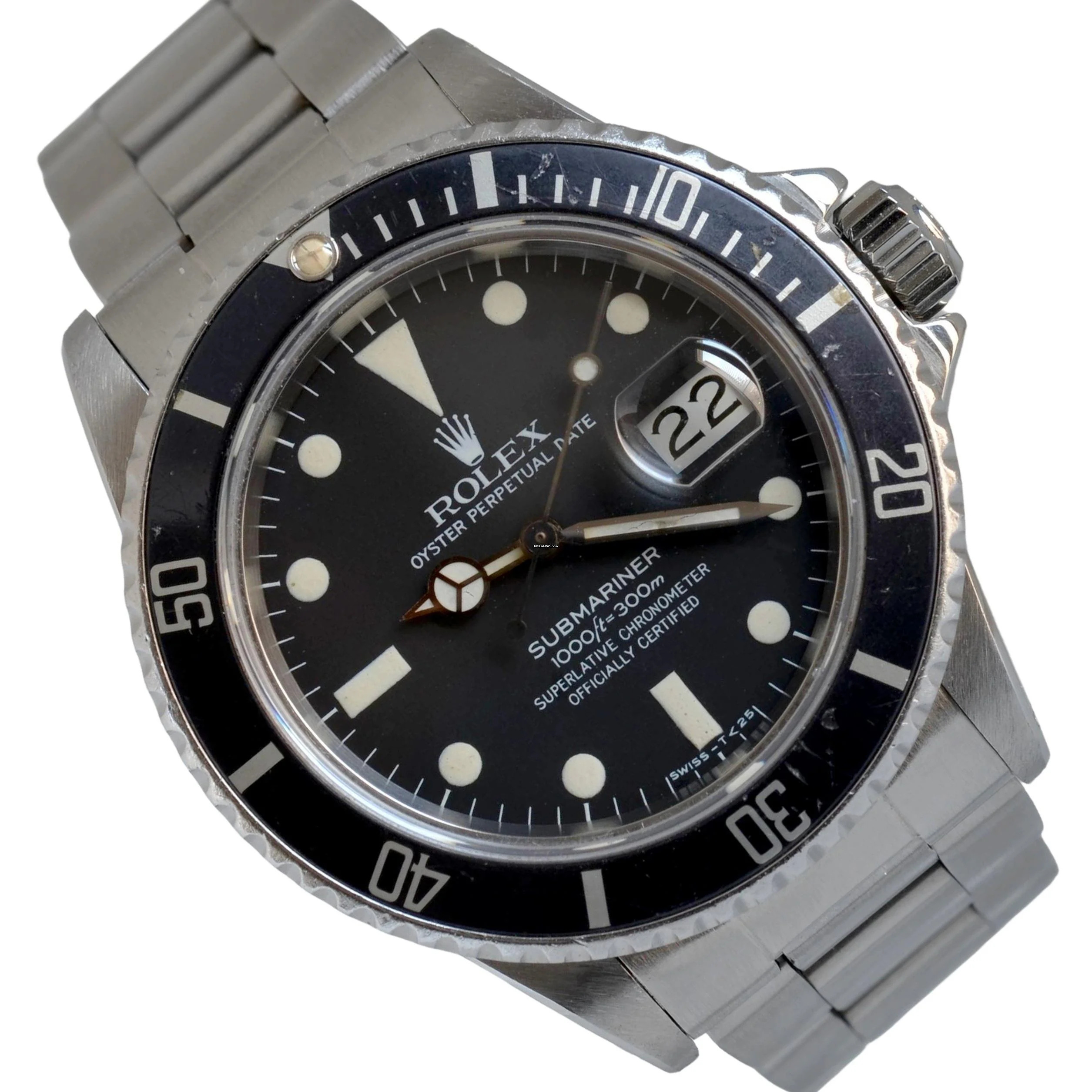 Rolex Submariner Date 16800 Date Buckshot tritium matte dial 1983 Full Set