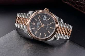 Thumbnail von Rolex Datejust 41 Grey Fluted Motif Dial Stahl / Roségold Ref. 126331 B&P 2023