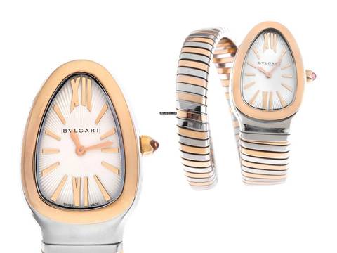  Bulgari Serpenti Tubogas Ref.103708 2025 Full Set Ungetragen Serpenti Tubogas Stahl 18kt Roségold 