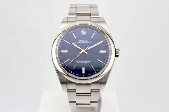  Rolex Oyster Perpetual 39 Mm Blue Dial - With Box And Papers - 114300 2020 