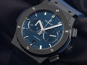 Thumbnail von Hublot Classic Fusion Chronograph Ceramic Blue Ref.541.CM.7170.RX 2025 Full Set Ungetragen Classic Fusion Ceramic Blue Faltschließe