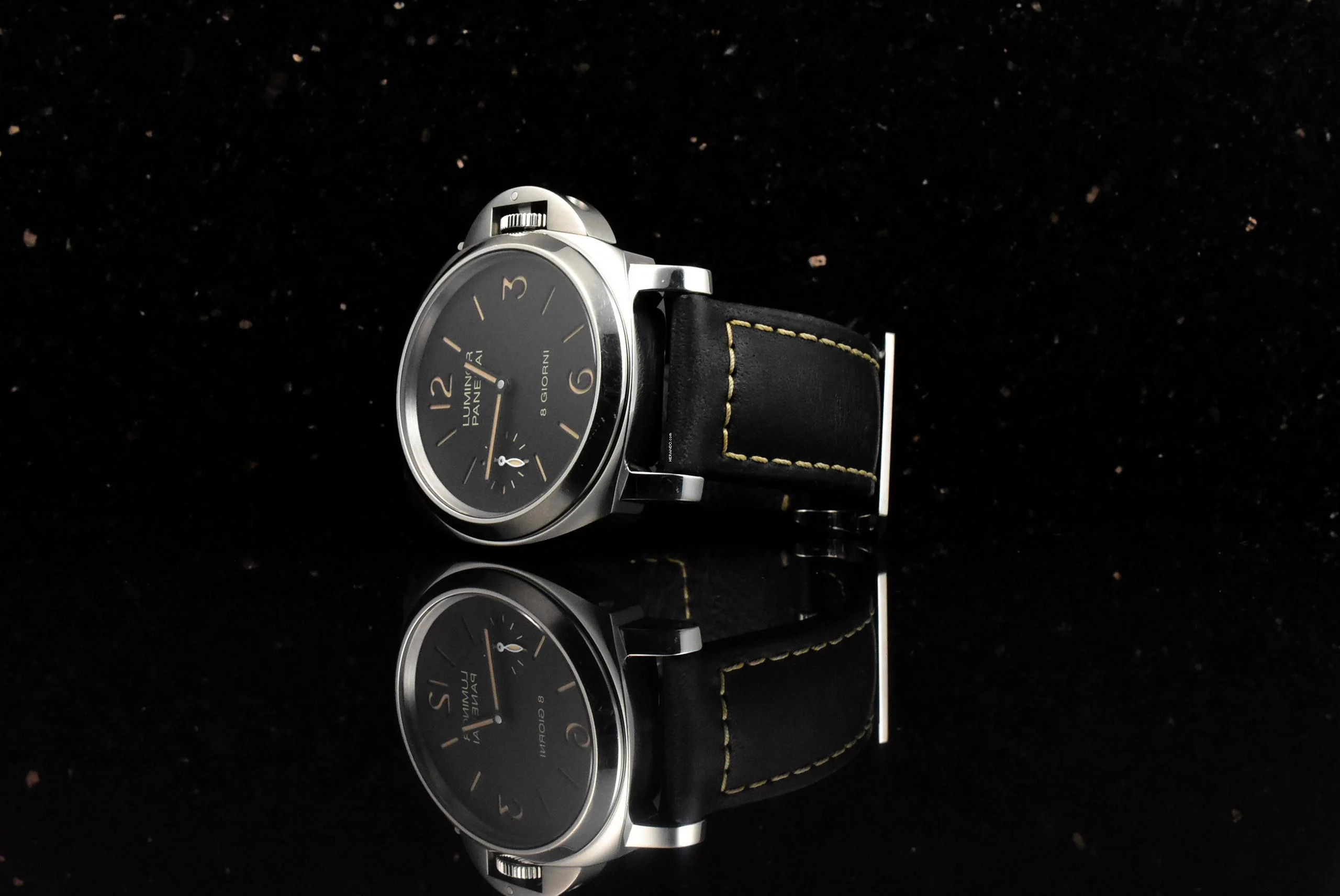 Panerai Luminor 8 Days 8 Giorni PAM00915 Black Dial unpoliert