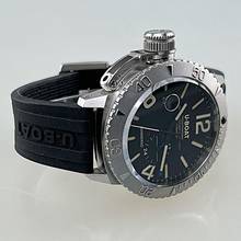 Thumbnail von U-Boat Classico Sommerso Classico 46 mm Stahl Silikonarmband 9007/A 30 ATM Profitaucheruhr 24 h Anzeige Full Set Erstkauf 06/2025