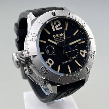 U-Boat Classico Sommerso Classico 46 mm Stahl Silikonarmband 9007/A 30 ATM Profitaucheruhr 24 h Anzeige Full Set Erstkauf 06/2025