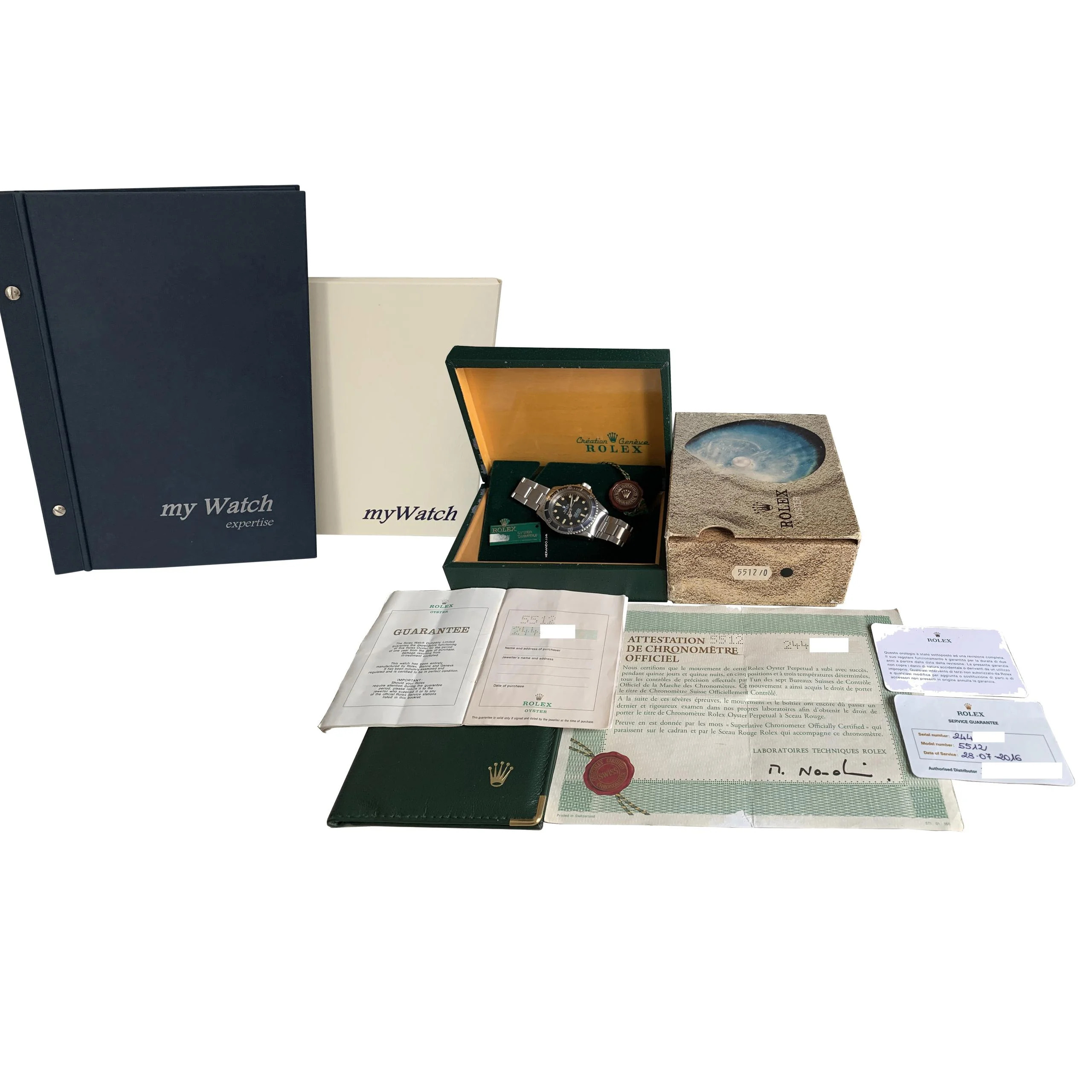 Rolex Submariner (No Date) 5512 Serif dial 1970's Full Set