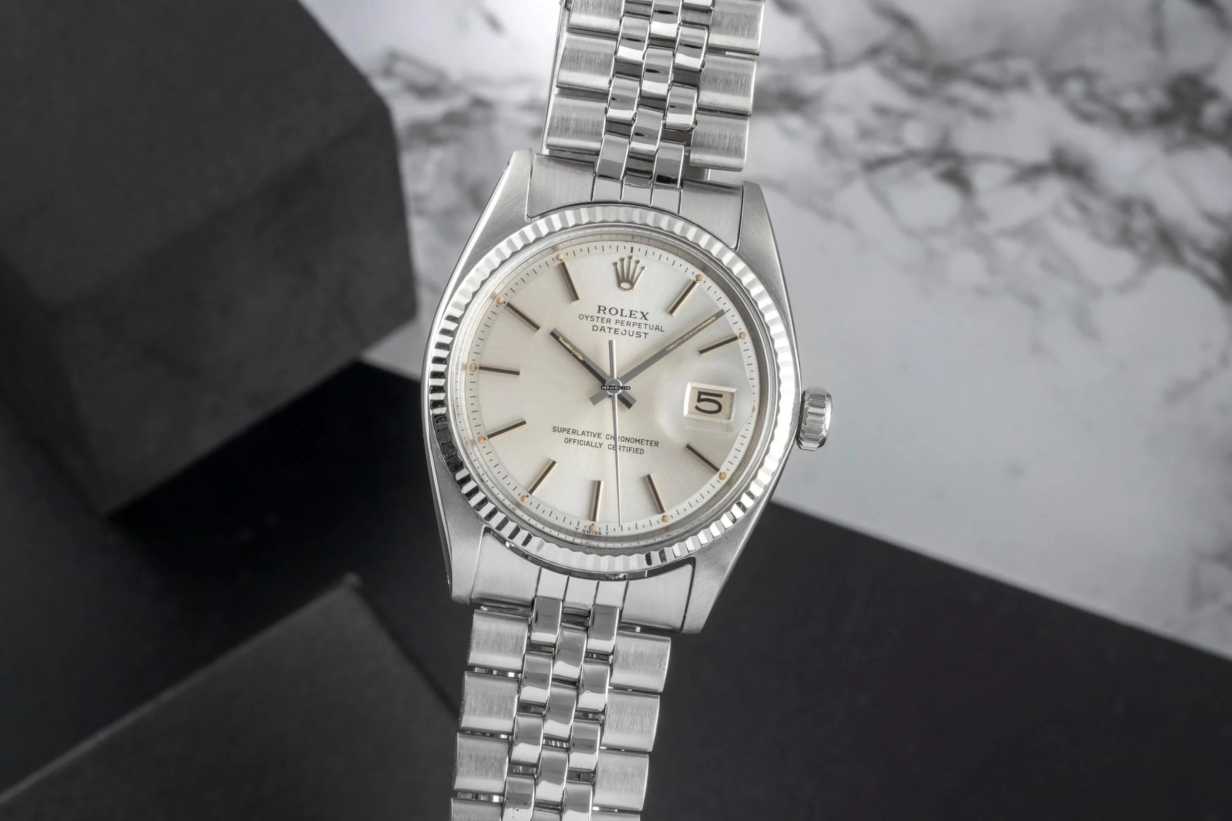 Rolex Datejust 36 Stahl / Weissgold Automatik Herrenuhr Ref. 1601 Klassiker