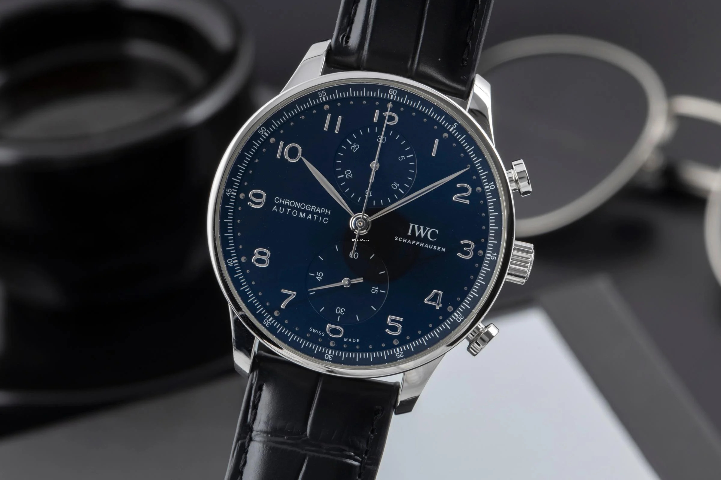 IWC Portugieser Chronograph Automatik Stahl Ref. IW371609 B&P 2020