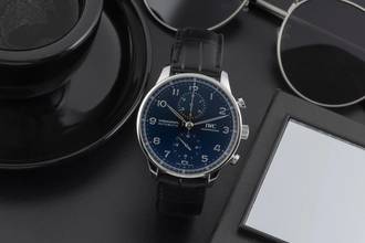 Thumbnail von IWC Portugieser Chronograph Automatik Stahl Ref. IW371609 B&P 2020