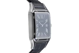 Thumbnail von Cartier Santos Dumont Black Lacquer Handaufzug Herrenuhr Ref. WSSA0046 B&P 2024