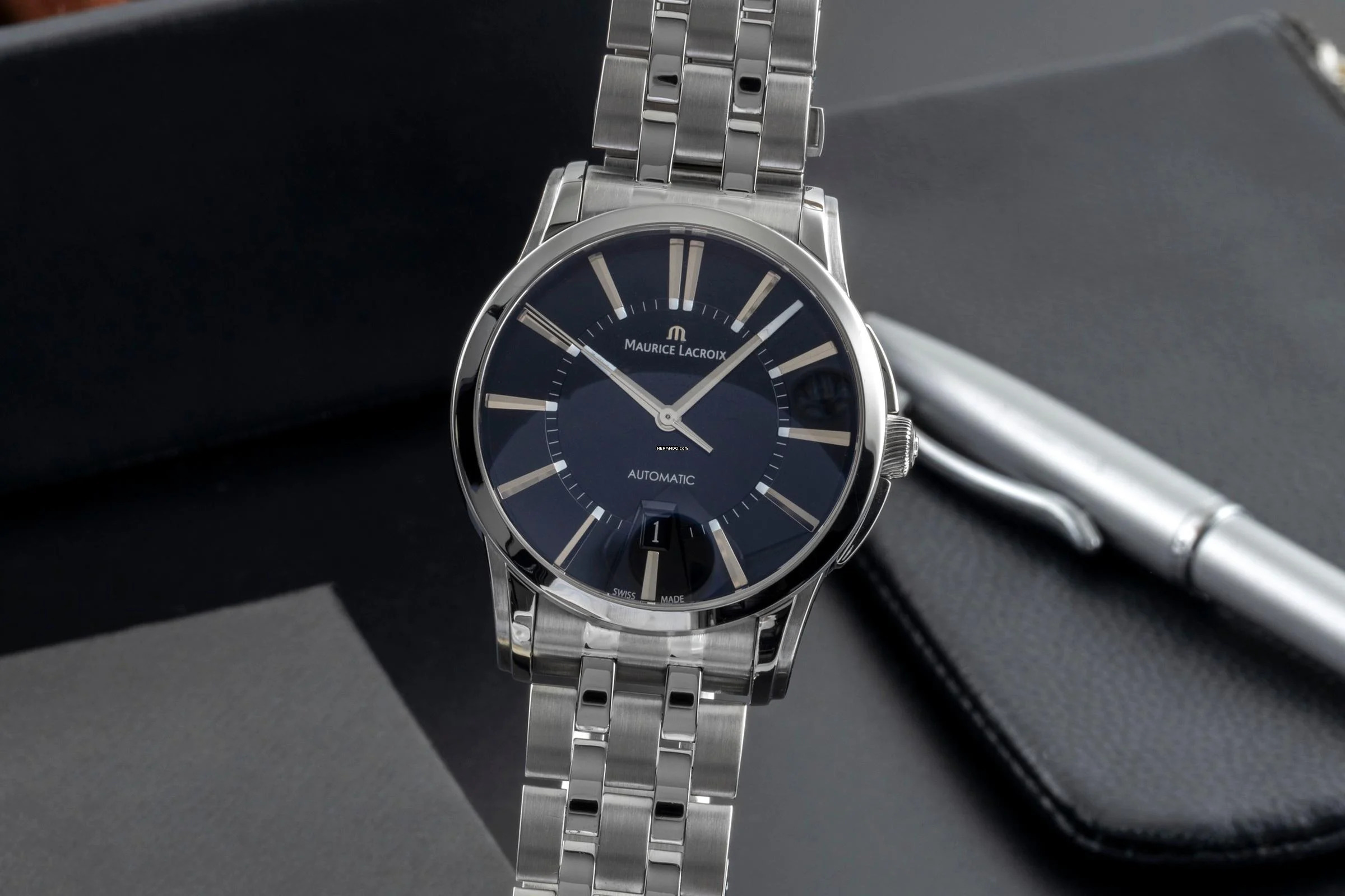 Maurice Lacroix Pontos Date Stahl Automatik Herrenuhr Ref. PT6148