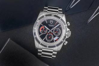 Thumbnail von Tudor Grantour Chrono Chronograph Edelstahl Black Dial Automatik Herrenuhr Ref. 20530