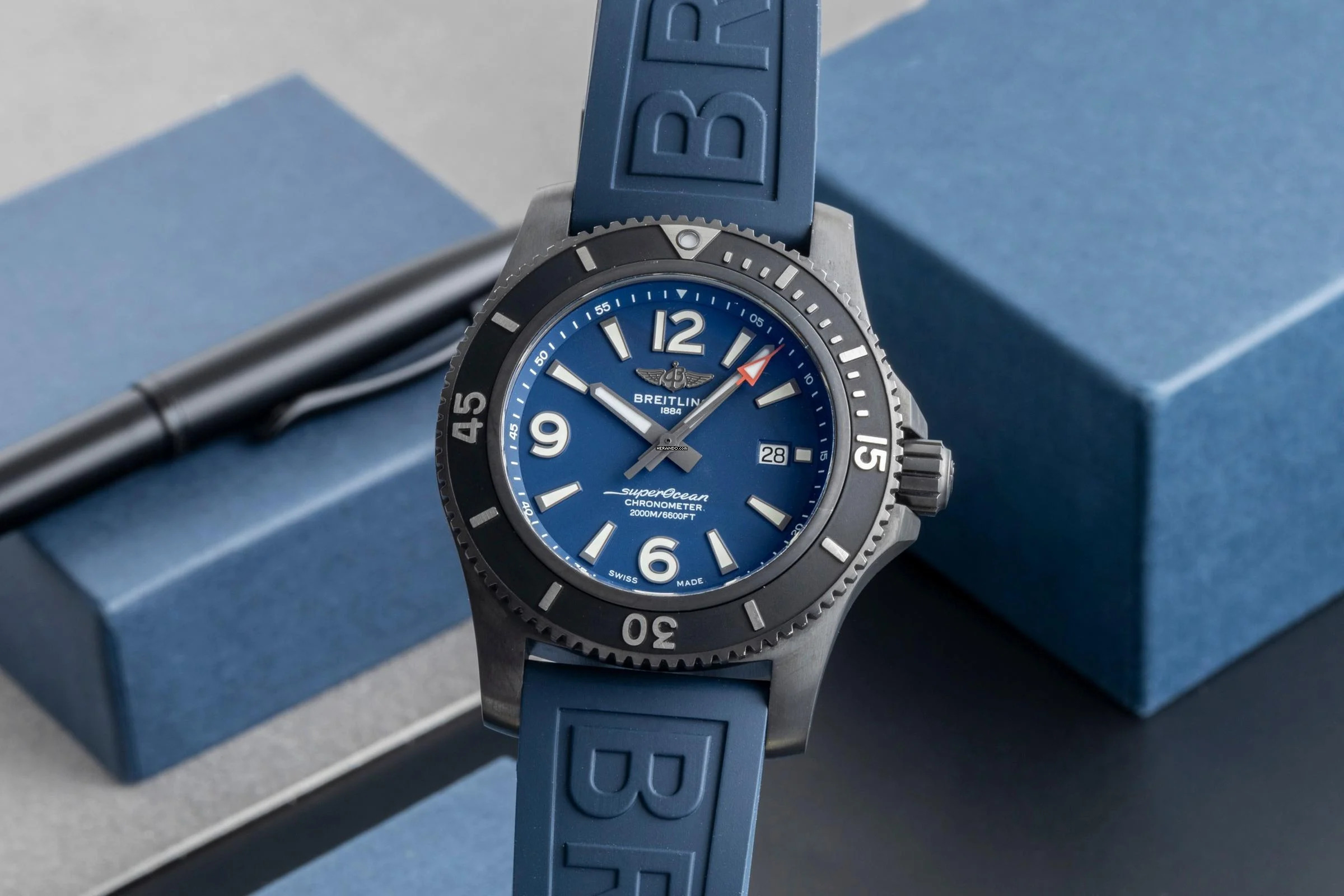 Breitling Superocean 46 Automatik 46 Black Steel Herrenuhr Ref. M17368B71B1S1 B&P