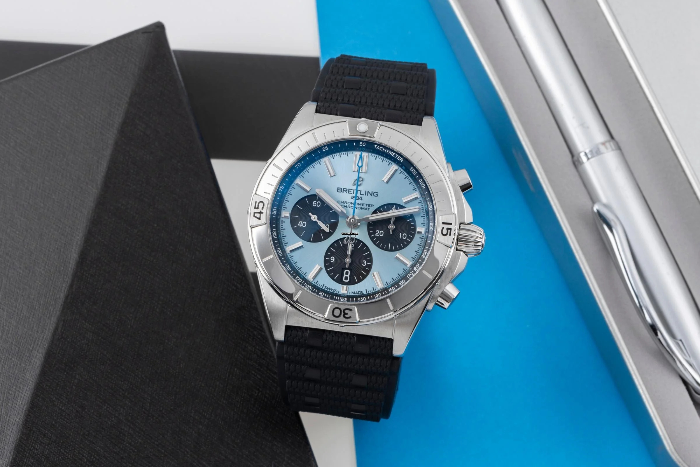 Breitling Chronomat Chronograph Stahl / Platin Ref. PB0134101C1S1