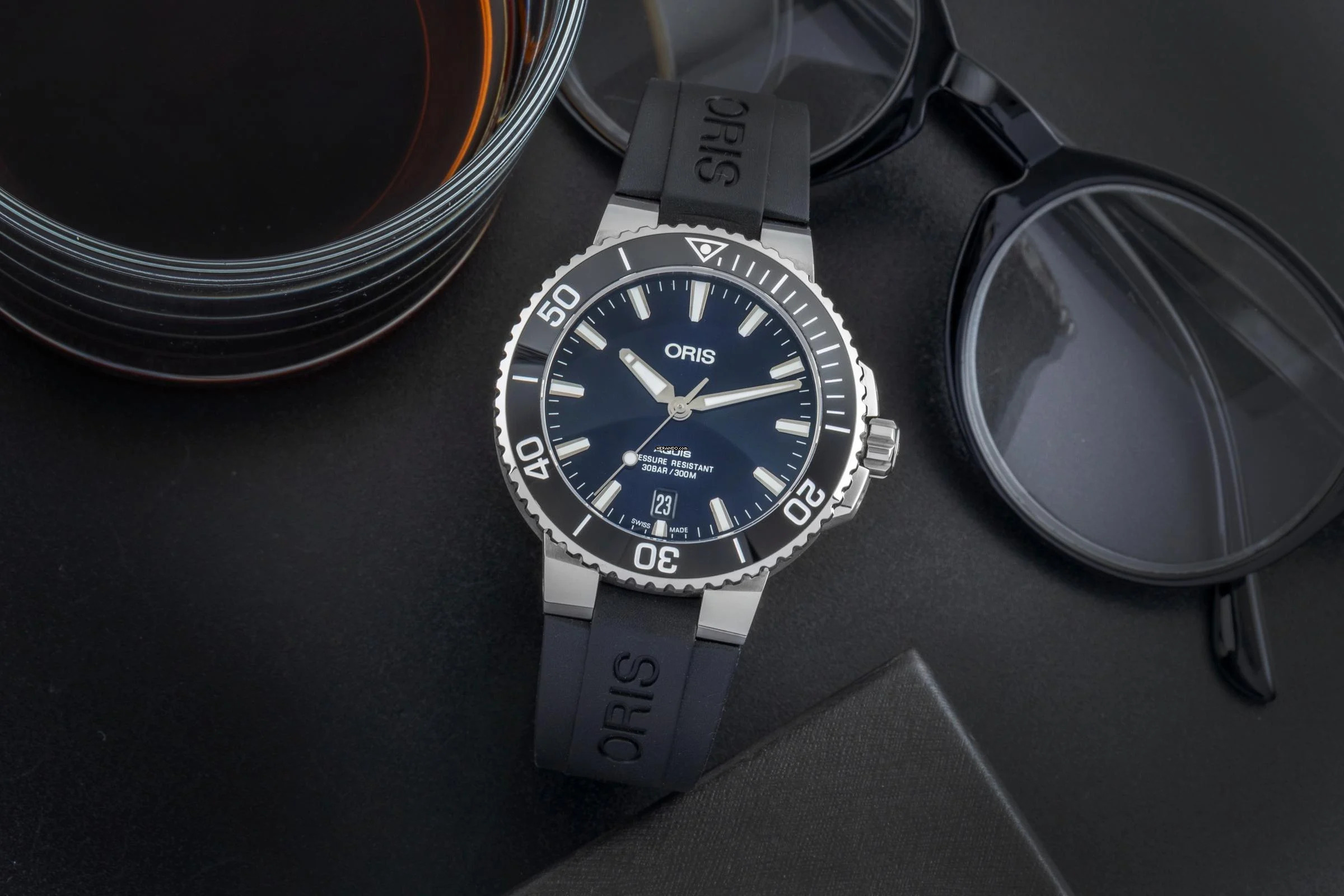 Oris Aquis Date Stahl Automatik Herrenuhr Ref. 01 733 7732 4135 Box & Papiere