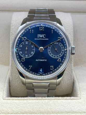  IWC Portugieser Automatik 42mm 7 Days Blue FULL SET WITH BOX AND PAPERS LIKE NEW year:2024 