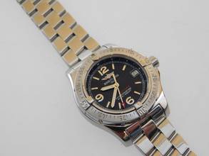 Thumbnail von Breitling Colt Oceane II Damenuhr mit schwarzem Zifferblatt 33 mm wie Neu. original Papiere TOP