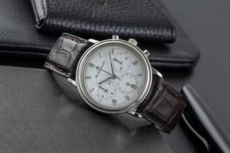 Thumbnail von Blancpain Villeret Chronograph Stahl Automatik Herrenuhr Ref. 1185-1127