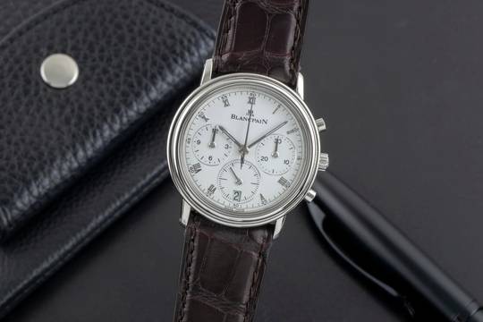  Blancpain Villeret Chronograph Stahl Automatik Herrenuhr Ref. 1185-1127 